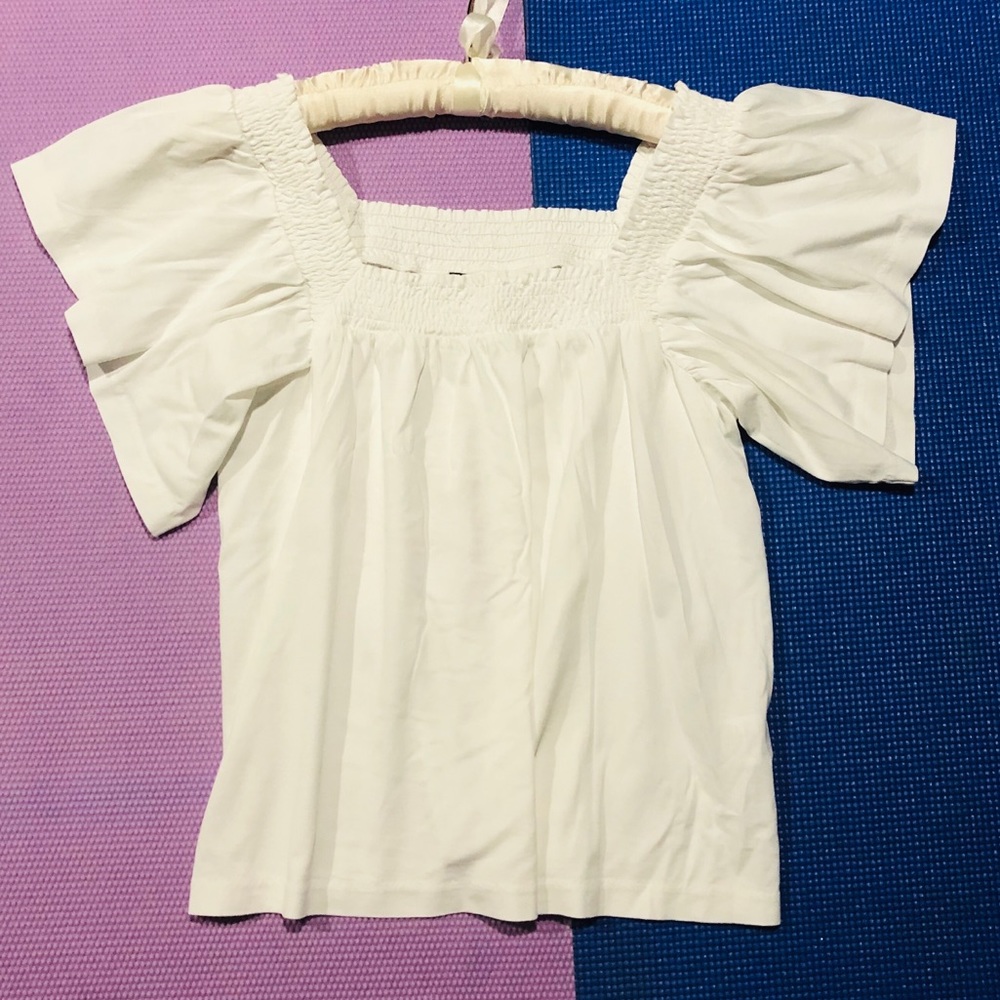 J. Crew Cotton Ruffle Shirt